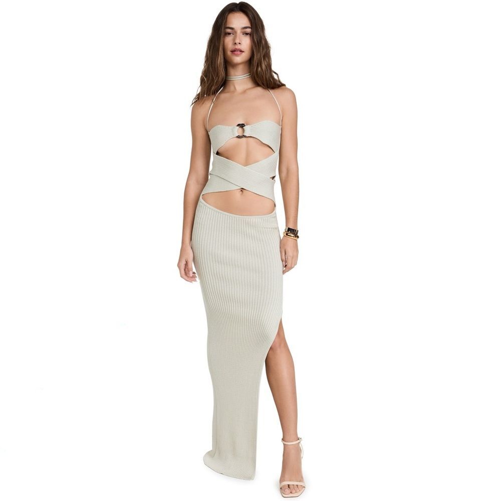 GIUSEPPE DI MORABITO Cutout Dress In Beige Size 38 XS